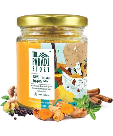 The Pahadi Story Turmeric Latte Mix 100gm 100% Natural Haldi Doodh Mix Immunity Booster Golden Milk Powder for Rainy and Winter Season - Buy Online on GoSupps.com
