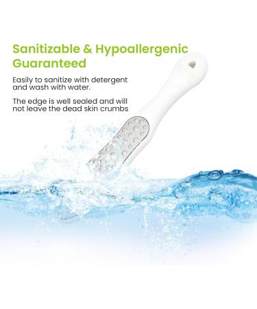 maxtachi 2 in 1 Feet Hard Skin Remover Double Side Pedicure Foot File Dead Hard Cracked Skin Calluses Remover Highly Effective Foot File for Foot Spa-White - Buy Online on GoSupps.com