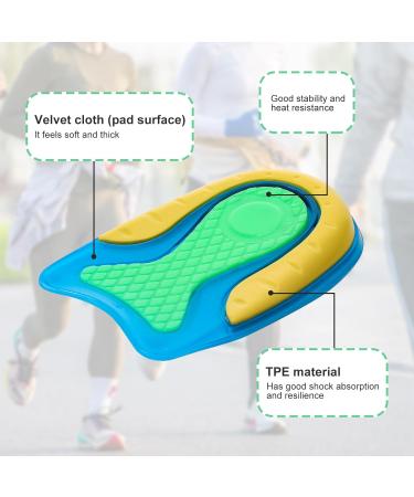 Sibba 4 Pcs Children Heel Cups - Arch Support Insoles for Comfort | Non-Slip Silicone Shoe Inserts | Breathable Cushion Sole Protectors for Little Sports - Buy Online on GoSupps.com