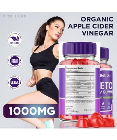 RetroFit Keto Gummies with Apple Cider Vinegar - Advanced Weight Loss Supplement - Burn Belly Fat - 60 Gummies - Buy Online on GoSupps.com