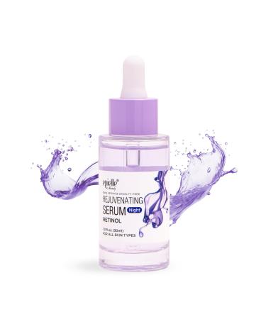 Epielle Rejuvenating Retinol Night Serum | Repair Renew Brighten | Targets Fine Lines and Wrinkles | For All Skin Types | 1 Fl Oz | Korean Skincare