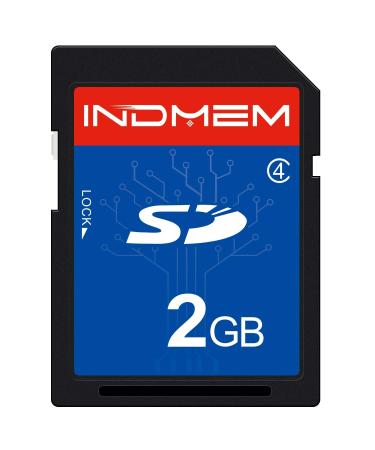 INDMEM SD Card 2GB Class 4 Flash Memory Card 2G SLC Stanard Secure Digital Cards (1PC)