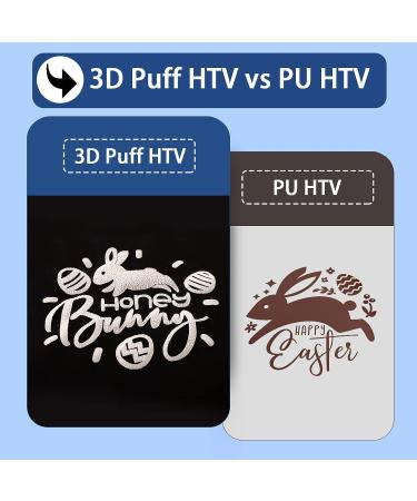 Puff Vinyl Heat Transfer White 3D HTV 10x6FT for T-Shirt Garment - White Foaming HTV Vinyl - Buy Online on GoSupps.com