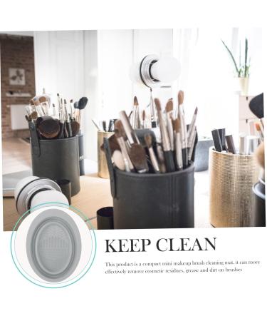 FRCOLOR Makeup Brush Cleaner - 2 Pcs Cleaning Pad Brush Washing Mat | Grey 14.5x11cm - Buy Online on GoSupps.com