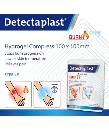 DetectaPlast Firewound Hydrogel Compress (10x10 cm 3 Pack) - Sterile Wound Healing for Severe Burns - Water-Based Gel for Optimal Recovery - Buy Online on GoSupps.com