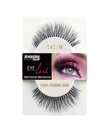 Amazing Shine Human Hair False Eyelashes - 747-M