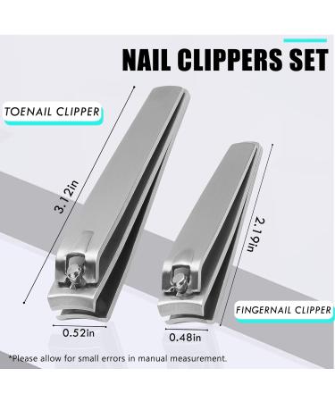 Buy Premium Stainless Steel Nail Clipper Set - Sharp Curved Blades for Men & Women | Durable Toenail & Fingernail Cutter - Buy Online on GoSupps.com