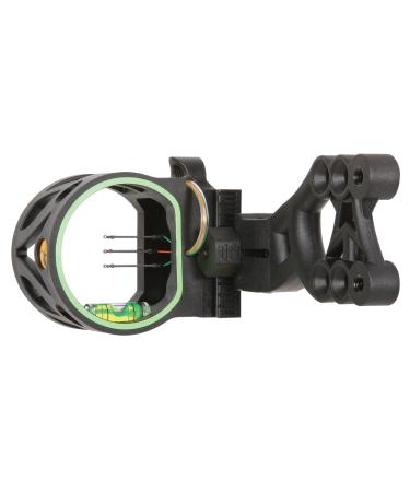 Trophy Ridge Mist Sight with Green Hood Accent for Quicker Sight Acquisition and Reversible Mount Design for Use with Left and Right-hand Bows , Black