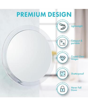 Fogless Shower Mirror with Suction Cup - Perfect for Makeup and Shaving (White) - Buy Online on GoSupps.com