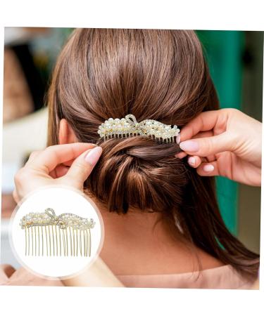 Didiseaon Alloy Rhinestone Hair Comb Pearl Headpiece Flower Girl Hair Accessory Comb Headband Bun Holder Clip Pearl Headbands Girls Headband Wedding Bride Decorate Rhinestones - Buy Online on GoSupps.com