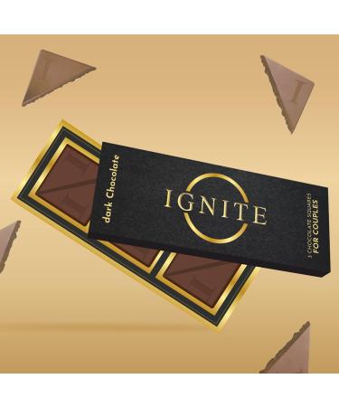 Ignite Chocolate Bars (1 Box) | Luxurious Dark Chocolate for Uplifting Mood & Vitality | Ideal for Men & Women Vegetarian & Gluten-Free Delight (Pack of 3 Dark Chocolate) Dark Chocolate Pack of 3 - Buy Online on GoSupps.com