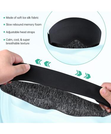 100% Blackout Sleep Mask 3D Eye Mask - Soft Adjustable & Lightweight | Perfect for Travel & Home - 2 Pack for Men & Women - Buy Online on GoSupps.com