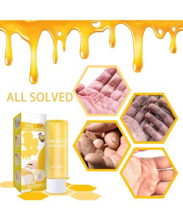 Honey Peel Off Hand Mask Moisturizing Repair Hand Mask 24K Gold Hand Mask Exfoliating Hand Mask Repair for Rough Skin for Men & Women (2pc) - Buy Online on GoSupps.com