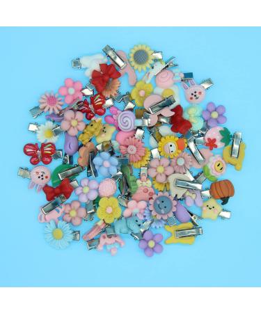 NASAMA Handmade Hair Clips for Girls - Mixed Cartoon Fruit Animal Flower Design - 30-70 Pieces Hair Barrettes for Kids, Teens, Women - Buy Online on GoSupps.com