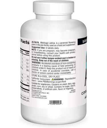 Source Naturals Alfalfa 10 Grain Dietary Supplement - 1000 Tablets | Immune Support & Digestive Health - Buy Online on GoSupps.com