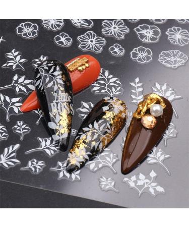 12design/sheet Nail Art Decor Manicure DIY Valentine Design Slider Decals 3D Lace Flower Leaf Nail Stickers Mandala(02) Style02 - Buy Online on GoSupps.com