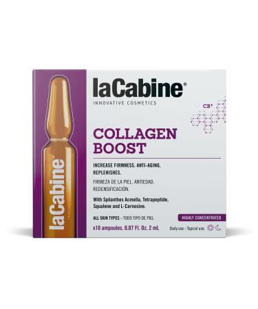 laCabine Collagen Boost Ampoule Serum to fight loss of structure and to reduce the appearance of deep wrinkles and signs of aging with Pure Collagen