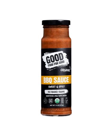 Good Food For Good Organic Sweet & Spicy BBQ Sauce, No Added Sugar, Whole30 Approved, 9.5 Oz