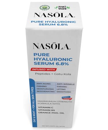 6.8% Pure Hyaluronic Acid Serum - Hydrating Face Moisturizer with Vitamin B5 C & Orange Peel Oil for Youthful Glow - 2.02 Oz - Buy Online on GoSupps.com