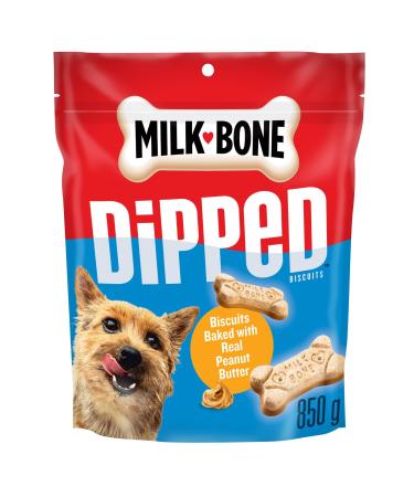 Milk-Bone Dipped Biscuits Dog Treats Baked with Real Peanut Butter 850 Bag