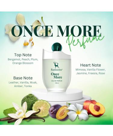 Ra.ms.ons - Once More Eau De Parfum | 100 ML | Perfume for Men | TN - Bergamot Peach Plum Orange Blossom | MN - Mimosa Vanilla Flower Jasmine Freesia Rose | BN - Leather Vanilla Musk Amber - Buy Online on GoSupps.com