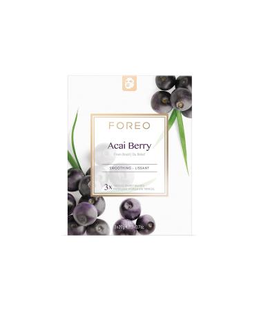 Foreo Acai Berry Sheet Mask 3-Pack | Hydrating Antioxidant Formula | Vegan & UFO Device Compatible - Buy Online on GoSupps.com