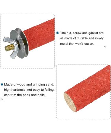 Patikil 0.6x13.8 Bird Paw & Wood Bar Stand for Small Birds | Parrot & Love Bird Accessories Red - Buy Online on GoSupps.com