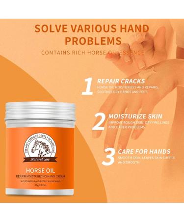 Cr me l'huile de cheval pour les mains s ches et rugueuses emp chant la peau de peler et de se fissurer lotion hydratante et nourrissante en profondeur (2pcs) - Buy Online on GoSupps.com