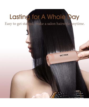 UOTEK 1.5 Inch Flat Iron Hair Straightener - Ionic Salon-Quality PTC Heating Plate - Portable Rose Gold Hair Tool - Buy Online on GoSupps.com