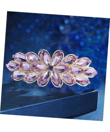 Rhinestone Spring Hair Accessories Bridal Floral Hairpins Spring Hair Clips Glitter Hair Clips Women Hair Accessories Wedding Hair Clip Vintage Spring Clip Large Miss Alloy Purple - Buy Online on GoSupps.com