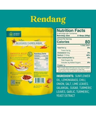 Homiah Rendang Curry Paste (3 Pack) - Gluten-Free Non-GMO Thai Curry Paste Set - Buy Online on GoSupps.com