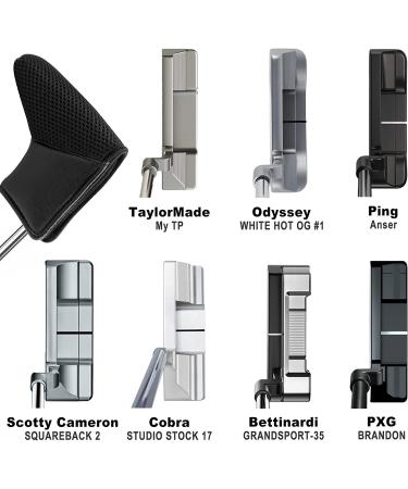 BIG TEETH Leather and Meshy All Black Golf Putter Headcover - Universal Fit for Golf Clubs - Buy Online on GoSupps.com