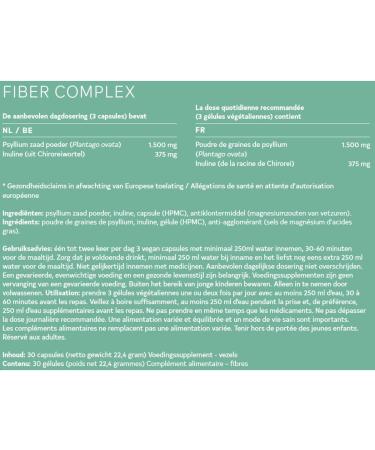  Perfect Health Perfect Health - Fiber Complex - Dietary supplement - Good for bowel movements intestines and digestion - 30 capsules - Vegan - Buy Online on GoSupps.com