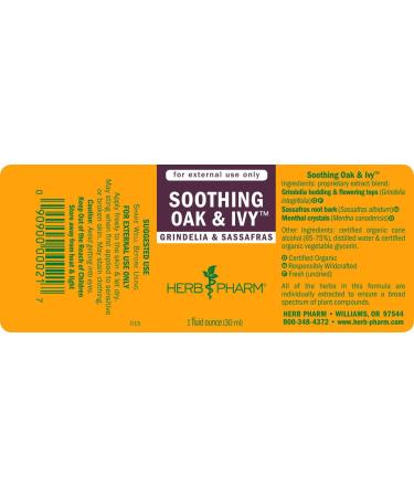 Herb Pharm Oak and Ivy Topical Spray - Soothing Herbal Relief - 1 fl oz - Buy Online on GoSupps.com