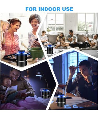 Indoor Mosquito Zapper: Bug Killer with 360 LED & Strong Suction Fan - Black | For Home, Kitchen, Office - Insect Trap - Buy Online on GoSupps.com