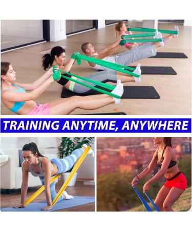 Premium Resistance Bands Set for Workout & Physical Therapy | 3 Exercise Bands for Pilates Stretching Strength Training & Yoga - 1.5M/4.9ft - Buy Online on GoSupps.com