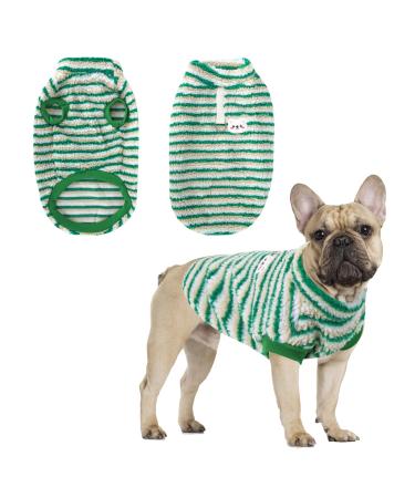 Dog sweater Small dogs pet plush sweater warm dog sweater dog sweater fleece winter coat for small dogs puppy dog sweaters for dogs cats (XL green) XL green