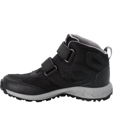 Jack Wolfskin Unisex Kids Woodland Texapore Mid Vc K Walking Shoe 30 EU Black Grey