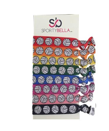 Infinity Collection Volleyball Hair Accessories  Volleyball Hair Ties  No Crease Volleyball Hair Elastics Set