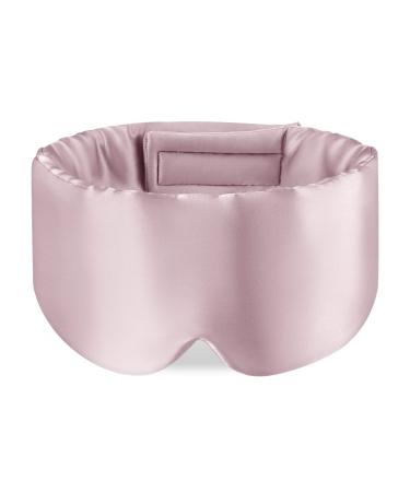 Zenssia 100% Mulberry Silk Sleep Mask Eye Mask for Man and Woman with Adjustable Headband Full Size Large Sleep Mask & Blindfold for Total Blackout for All Night Sleep Travel & Nap- Light Plum