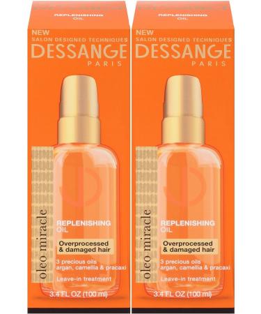 Dessange Paris Oleo Miracle Replenishing Oil 3.4 Ounce (Pack of 2)