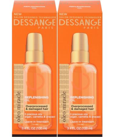 Dessange Paris Oleo Miracle Replenishing Oil 3.4 Ounce (Pack of 2)