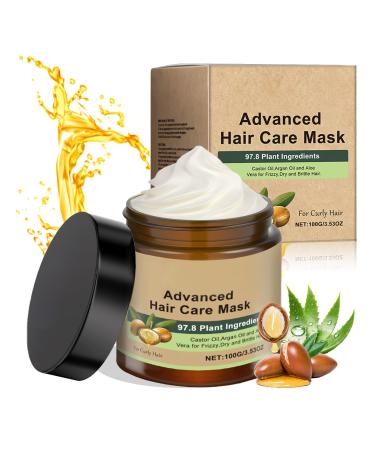 Miioto Hair mask for very dry hair hair treatment extremely damaged hair intensive hair mask with argan oil restorative hair treatment care shiny reduces split ends 100 g