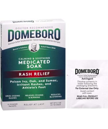 Domeboro Soothing Soak Rash Relief Powder Packets 12 ea - Pack of 2 - Buy Online on GoSupps.com