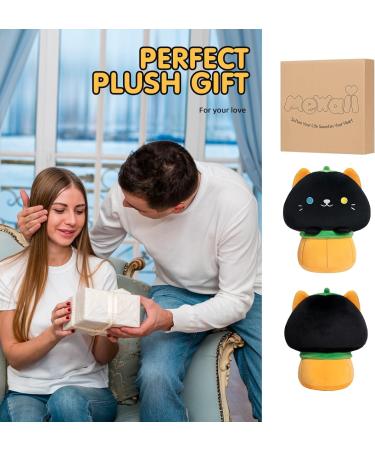 Mewaii 8 Soft Pumpkin Cat Mushroom Pillow Stuffed Animal Plush - Cuddly Cat Toy for Kids (8 Inch) - Buy Online on GoSupps.com