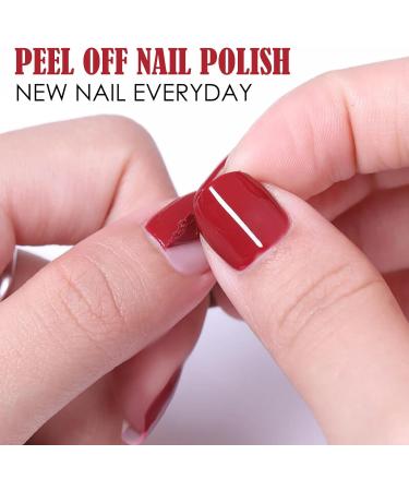 Colorful Gel Nail Polish color for girls gel polish for women girls gift with thin brush nail polish French White Long Lasting (22-Gold Glitter Pink) - Buy Online on GoSupps.com