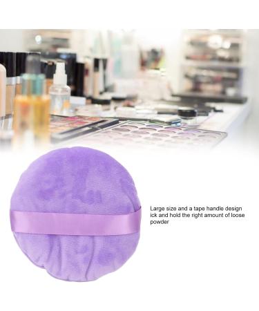 Makeup Powder Puff Large Size Makeup Puffs with Tape Handle Soft and Fluffy Swansdown Makeup Puffs for Loose Powder Body Powder Blending All Skin Types Easy to Clean (Purple) - Buy Online on GoSupps.com
