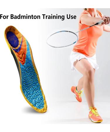 Hapenss Badminton Series Arch Support Insoles for Men Women - Heel Pain Relief & Breathable Sports Insole | Men's 10-10.5 | Women's 12-12.5 - Buy Online on GoSupps.com