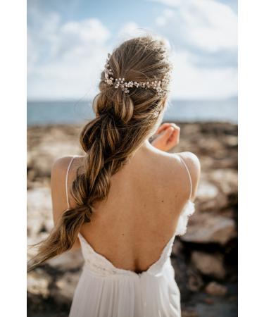 Kercisbeauty Headband with White Flowers & Pearls - Elegant Silver Hair Accessory for Women | International Shipping Available - Buy Online on GoSupps.com
