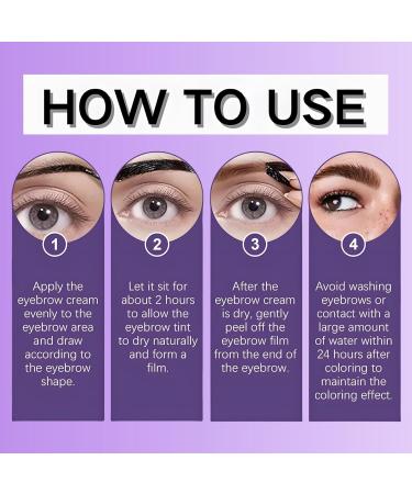  SONGVISON Eyebrow Dye Gel Peel Off Gel Brow Waterproof Eyebrow Dye Semi Permanent Eyebrow Dye Up to 3 Day Wear Eyebrow Makeup with Dye - Buy Online on GoSupps.com